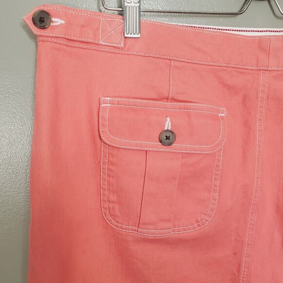 Lands End Skirt Womens Size 18 Pink Denim Straight Pockets Stretch Casual - Picture 5 of 11